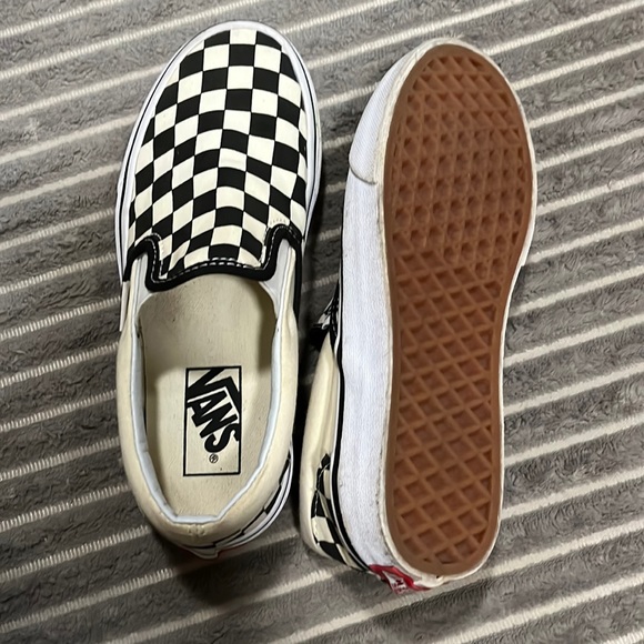 Womens classic checkers slip on Vans shoes/slides - Picture 1 of 5
